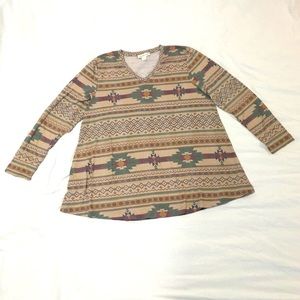 Coldwater Creek Arizona Desert Print Tunic